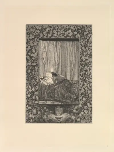 Psyche med lampan av Max Klinger