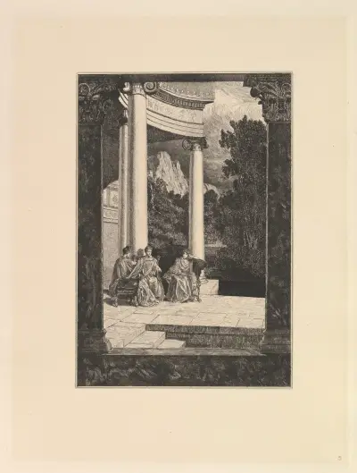 Psyche och hennes systrar av Max Klinger