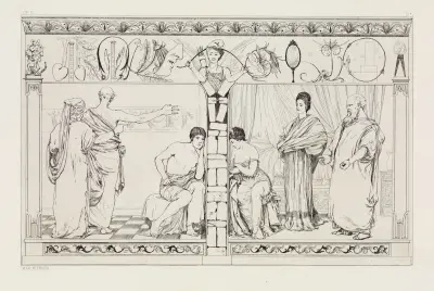 Pyramus und Thisbe I (verworfene Platte) (Rettung Ovidischer Opfer, Opus II, Blatt 2 [2a]) von Max Klinger