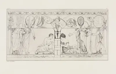 Pyramus und Thisbe I (Rettungen Ovidischer Opfer, Opus II, Blatt 2 [2b]) av Max Klinger