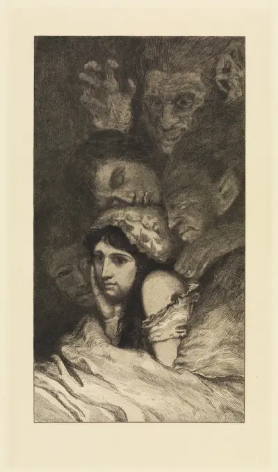 Drömmar (Ett liv, Opus VIII, blad 3) av Max Klinger