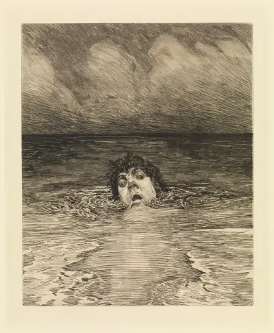 Untergang (Ein Leben, Opus VIII, Blatt 12) von Max Klinger
