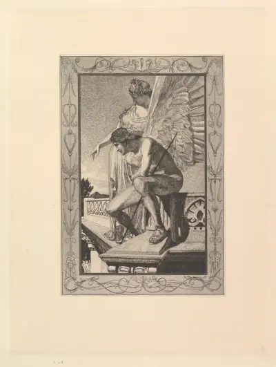 Venus visar Amor Psyche av Max Klinger