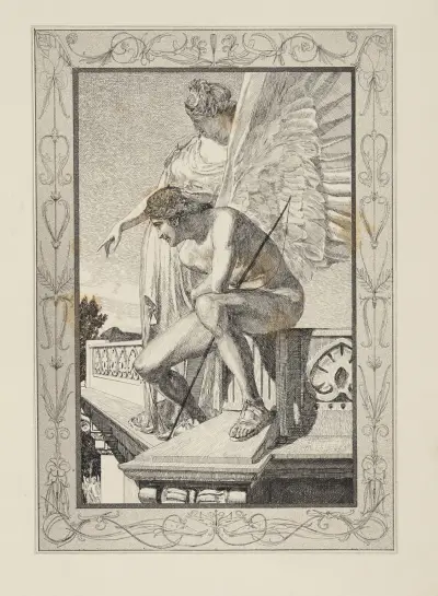 Venus visar Amor Psyche av Max Klinger