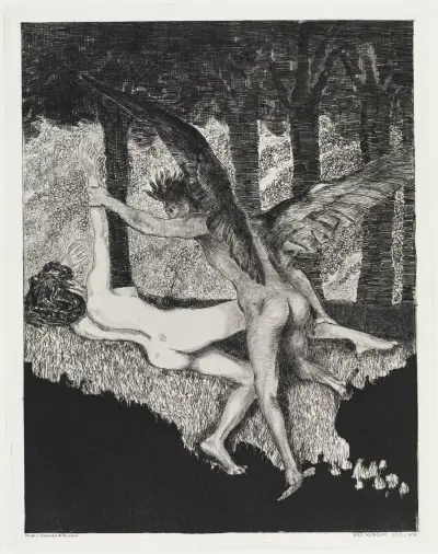 Vergewaltigung (Zelt, Opus XIV, 1. Teil, Nr. 8) av Max Klinger