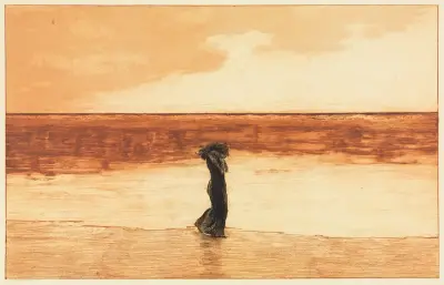 Verlassen (Ein Leben, Opus VIII, Blatt 5) av Max Klinger