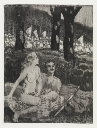 Skogsnatt (Tält, Opus XIV, del 2, nr 42) av Max Klinger