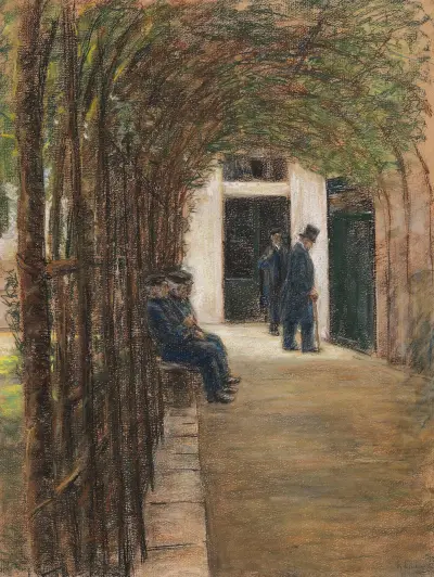 Altenmännerhaus in Amsterdam (Garten im Brentanostift in Amsterdam) von Max Liebermann