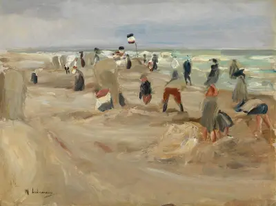 På stranden vid Noordwijk av Max Liebermann