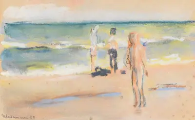 Badende am Strand av Max Liebermann
