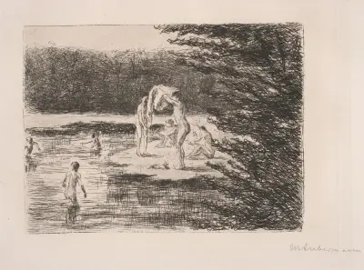 Badande pojkar av Max Liebermann