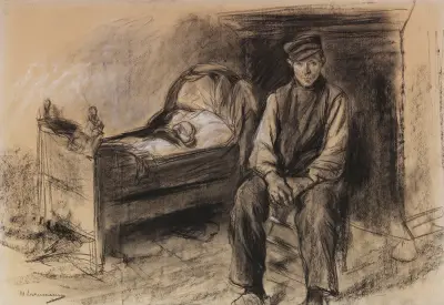 Bonde vid vaggan – Änklingen av Max Liebermann