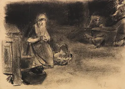 Bondkvinna i Los Huus av Max Liebermann