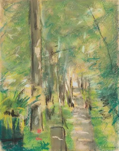 Björkallé i Wannseeträdgården av Max Liebermann