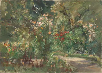 Blomsterperenner i köksträdgården mot nordväst av Max Liebermann