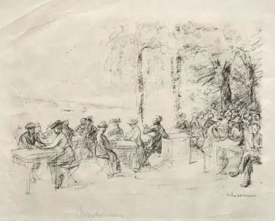 Café vid Havel av Max Liebermann