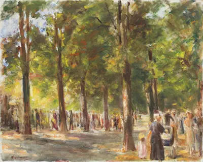 Die Große Seestraße in Wannsee mit Spaziergängern, 1920 – Nr. 2 von Max Liebermann