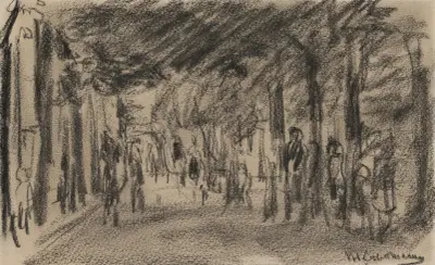 Gata med förbipasserande av Max Liebermann
