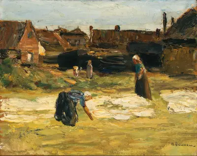 Dorfwinkel mit Bleiche von Max Liebermann