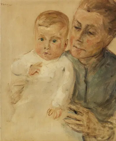 Liten Maria i barnflickans famn av Max Liebermann