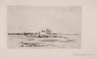 Flackt landskap av Max Liebermann