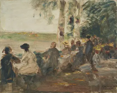 Trädgårdsrestaurang vid Havel av Max Liebermann