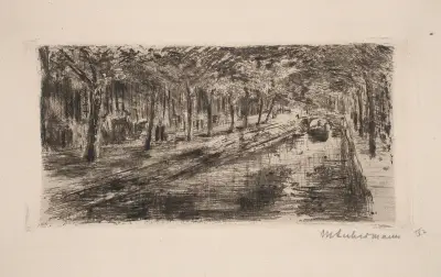 Heerengracht in Amsterdam av Max Liebermann