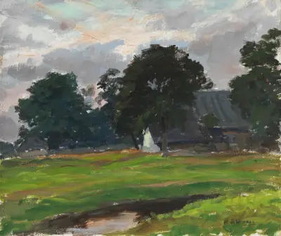Holländskt bondhus av Max Liebermann