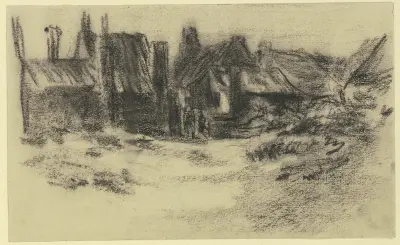 Hus i en fiskeby av Max Liebermann