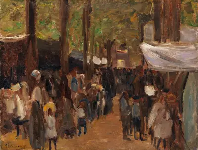 Marknad i Noordwijk av Max Liebermann