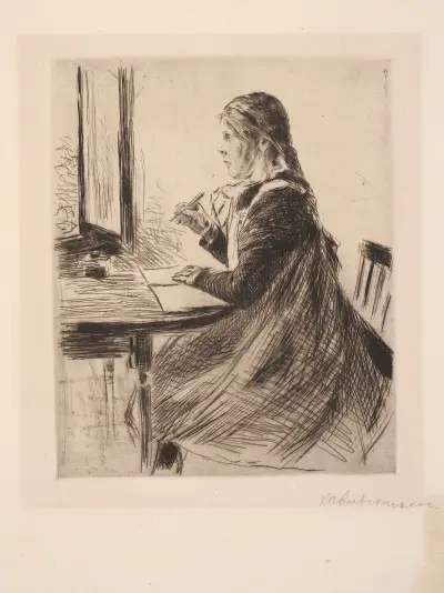 Barnporträtt, porträtt av Marie, dotter till gehejmerådet Bode av Max Liebermann