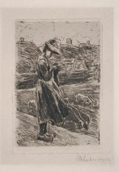 Lilla fåraherdinnan av Max Liebermann