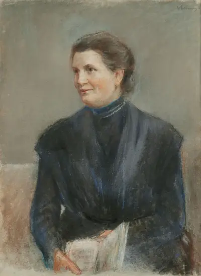 Läspaus (Porträtt av Margarete Ladenburg) av Max Liebermann