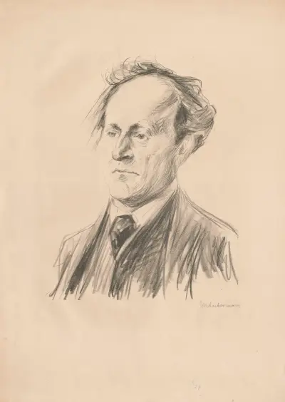 Porträt Gerhart Hauptmann av Max Liebermann