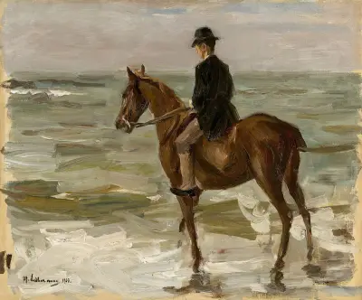 Ryttare på stranden av Max Liebermann
