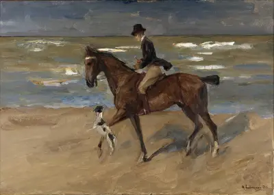 Ryttare på stranden av Max Liebermann