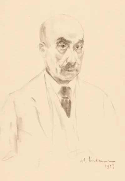 Självporträtt som sjuttioåring av Max Liebermann
