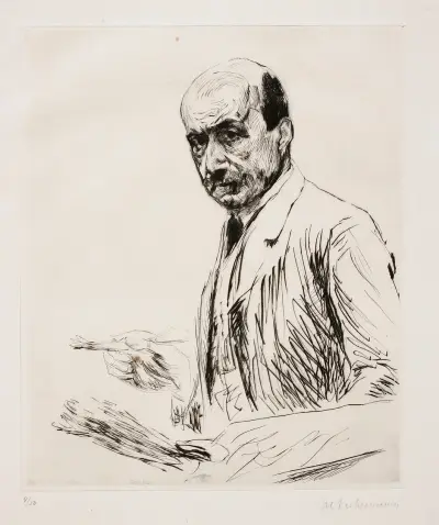 Självporträtt med palett av Max Liebermann