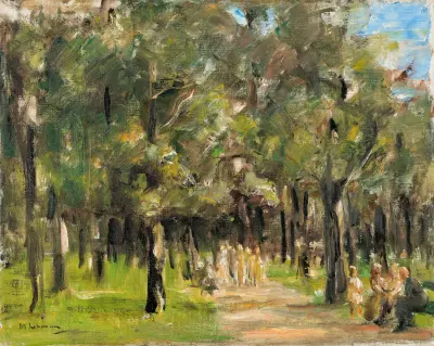 Promenerande i Tiergarten av Max Liebermann