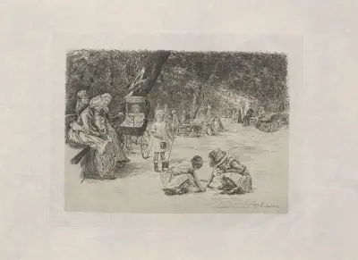 Lekande barn av Max Liebermann