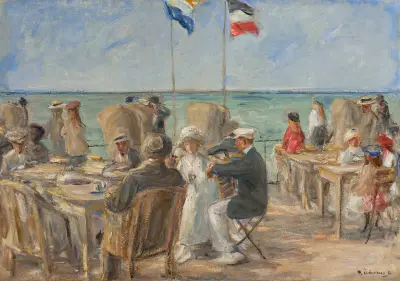 Strandterrass i Noordwijk (Huis ter Duin) av Max Liebermann