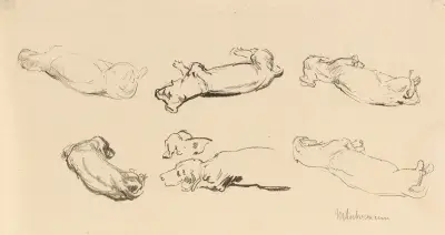 Teckelstudien av Max Liebermann