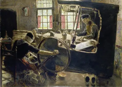 The Weaver av Max Liebermann