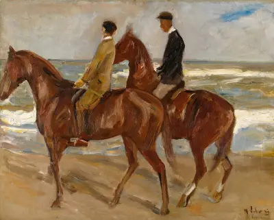 Two Riders On The Beach av Max Liebermann