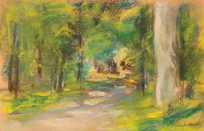 Väg i skogen av Max Liebermann