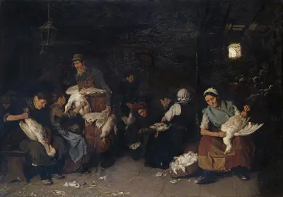 Kvinnor som plockar gäss av Max Liebermann