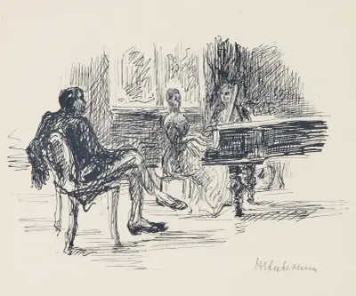 Teckningar till Goethes 50-årige man av Max Liebermann