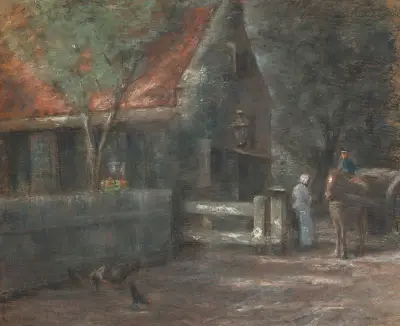 Tullhuset vid Zandvoort (Posten i skogen) av Max Liebermann