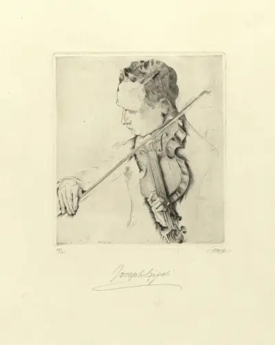 Porträt Josef Szigeti, Violinvirtuose av Max Oppenheimer
