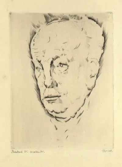 Porträt Richard Strauss av Max Oppenheimer